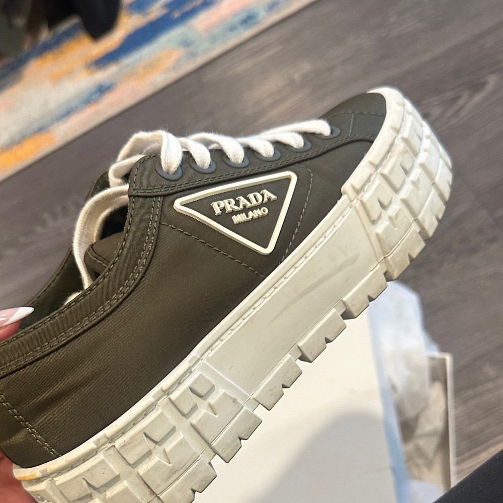 Prada Women’s Olive Green Sneakers
